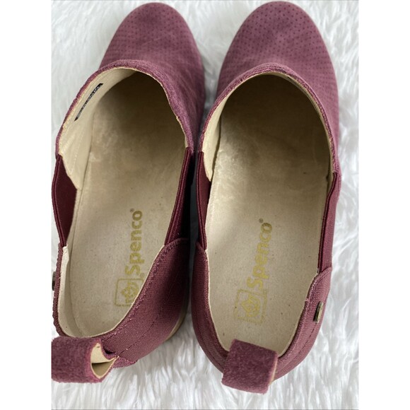 Spenco Orthopedic Suede Shoes Women’s Size US 10B Total Support Foot Wear Wine - Picture 8 of 13